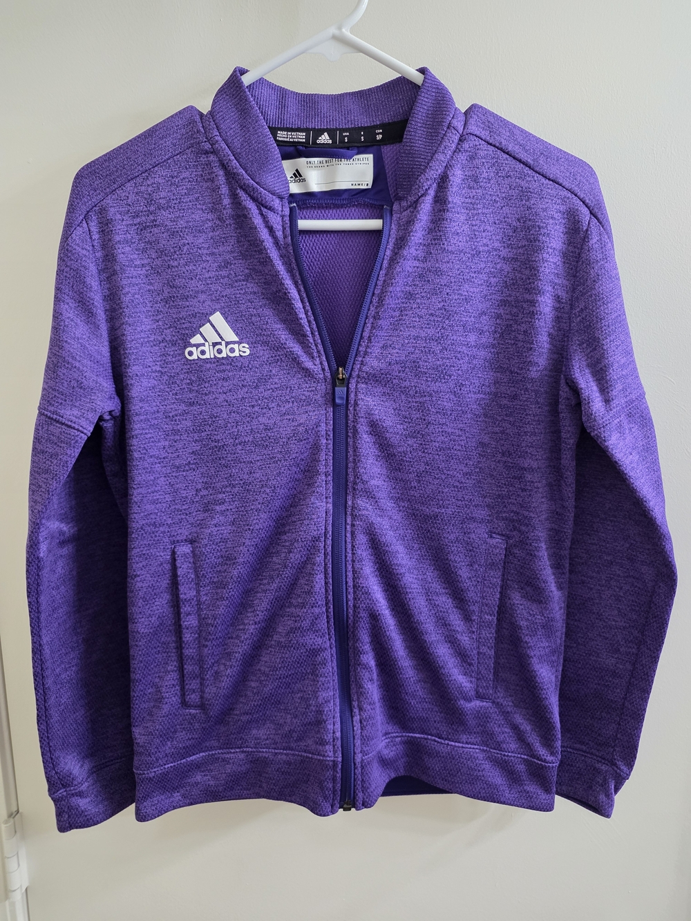 Adidas team issue bomber jacket purple size: US S